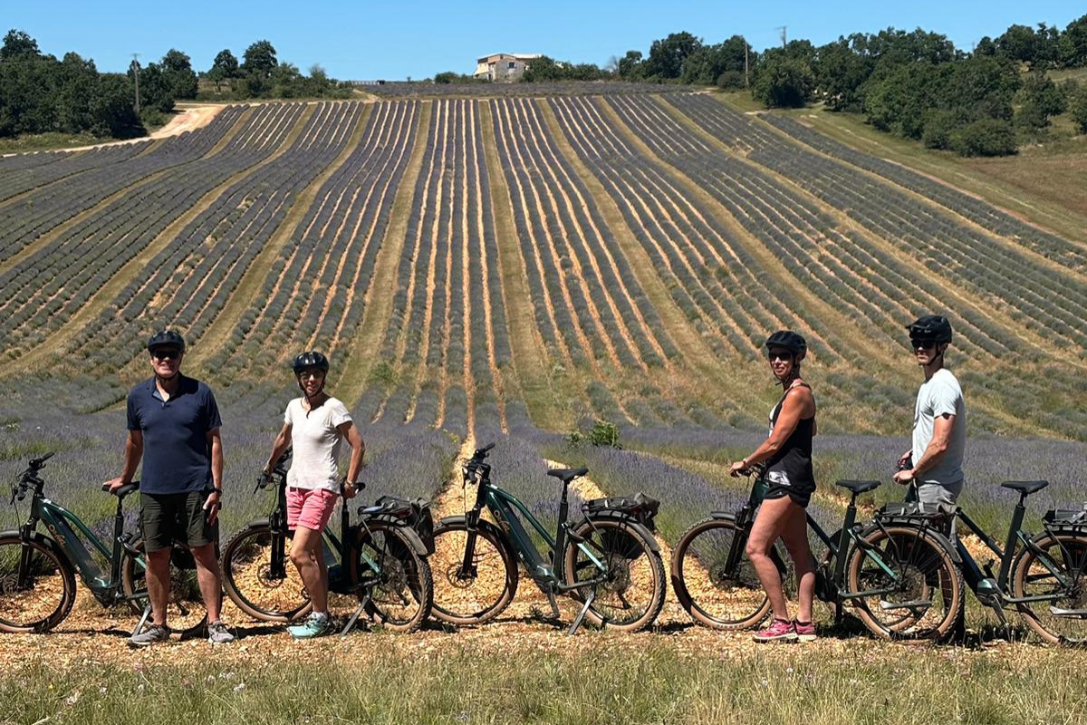 Itinéraires vélo proches des champs de lavande en Provence